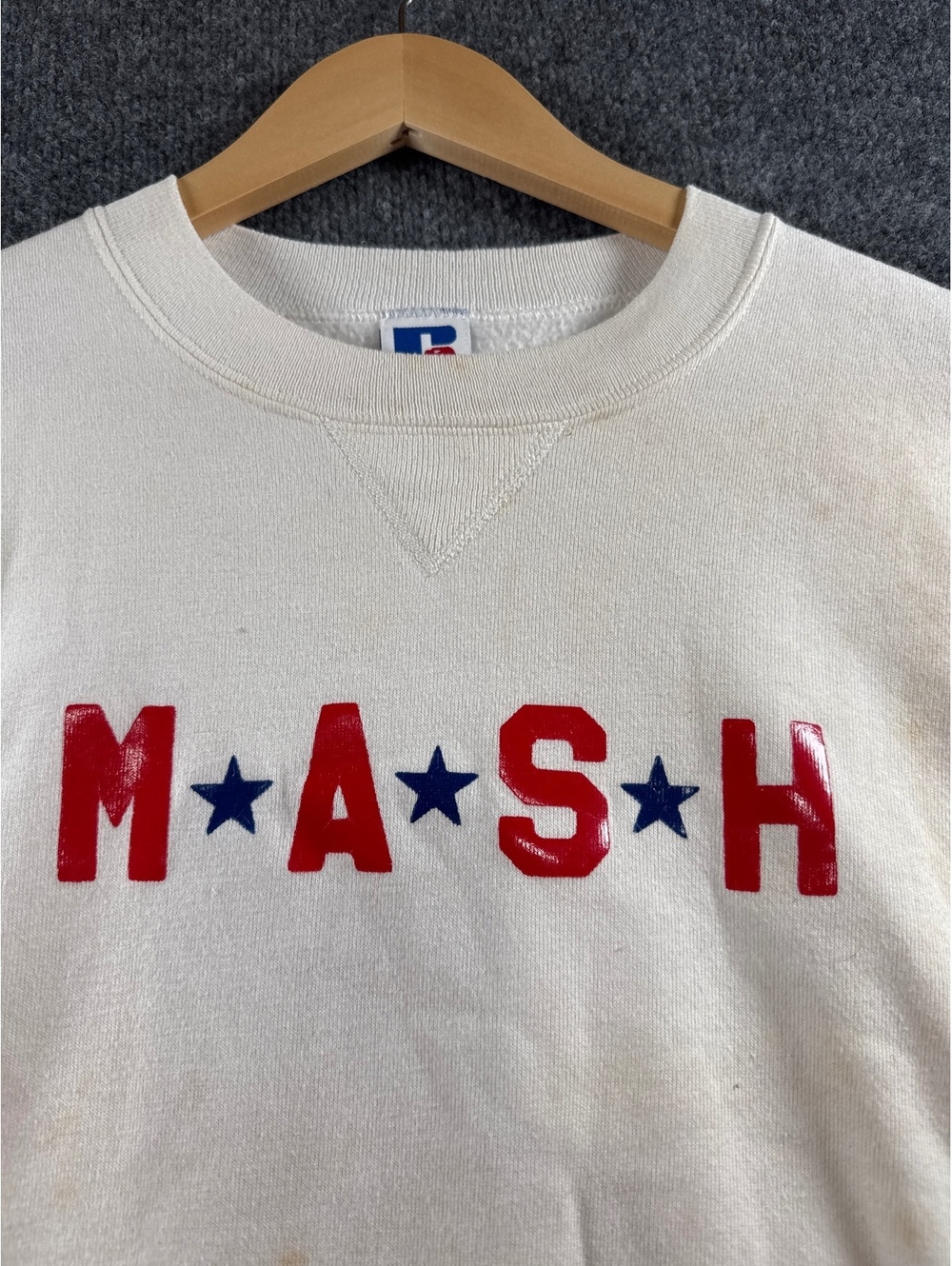 Vintage Russell Athletic MASH Mothers Against Saddam Hussein Sweatshirt Medium